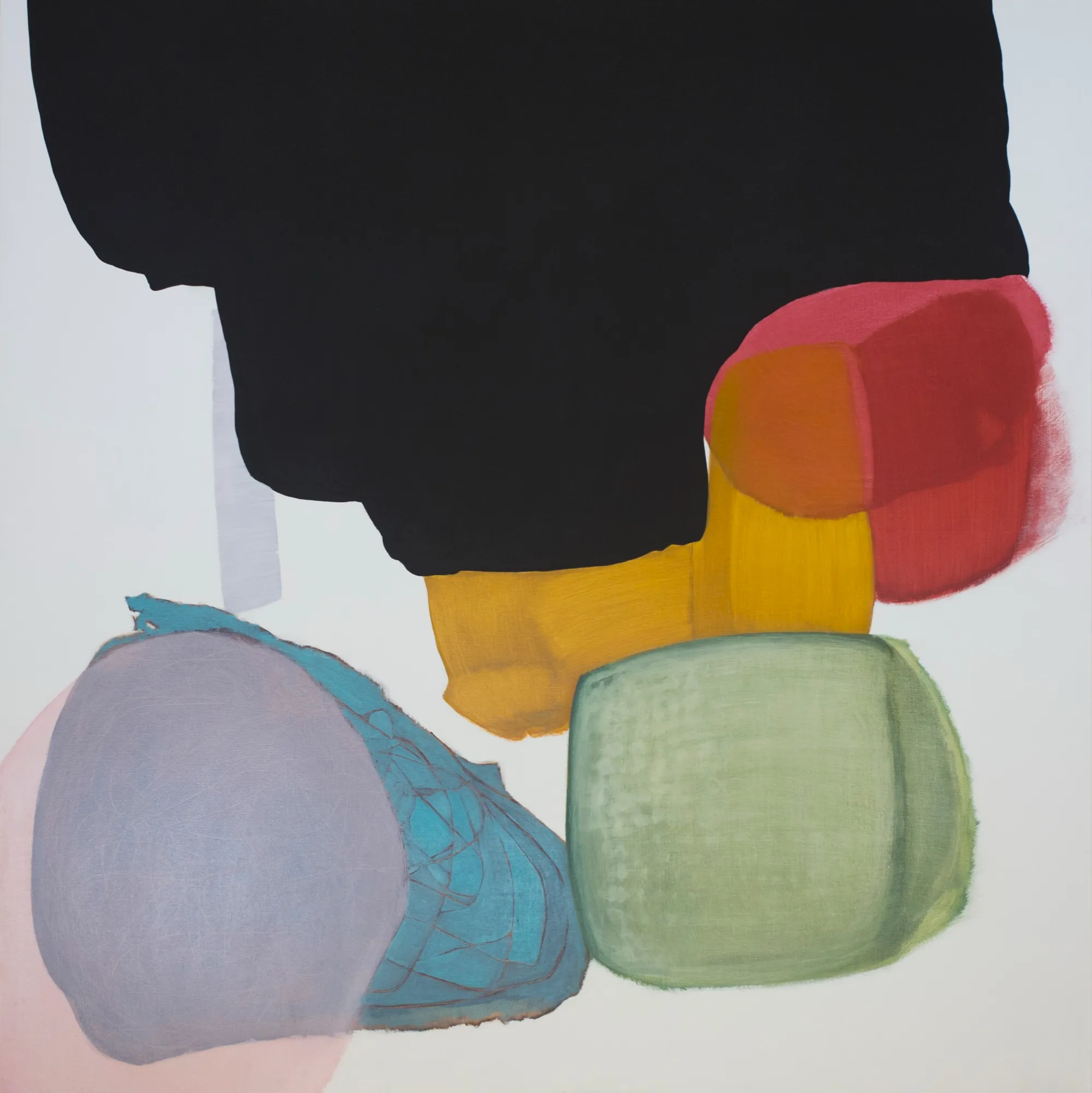 Bez tytułu, 2017, Akryl i olej na płótnie, 140 × 140 cm