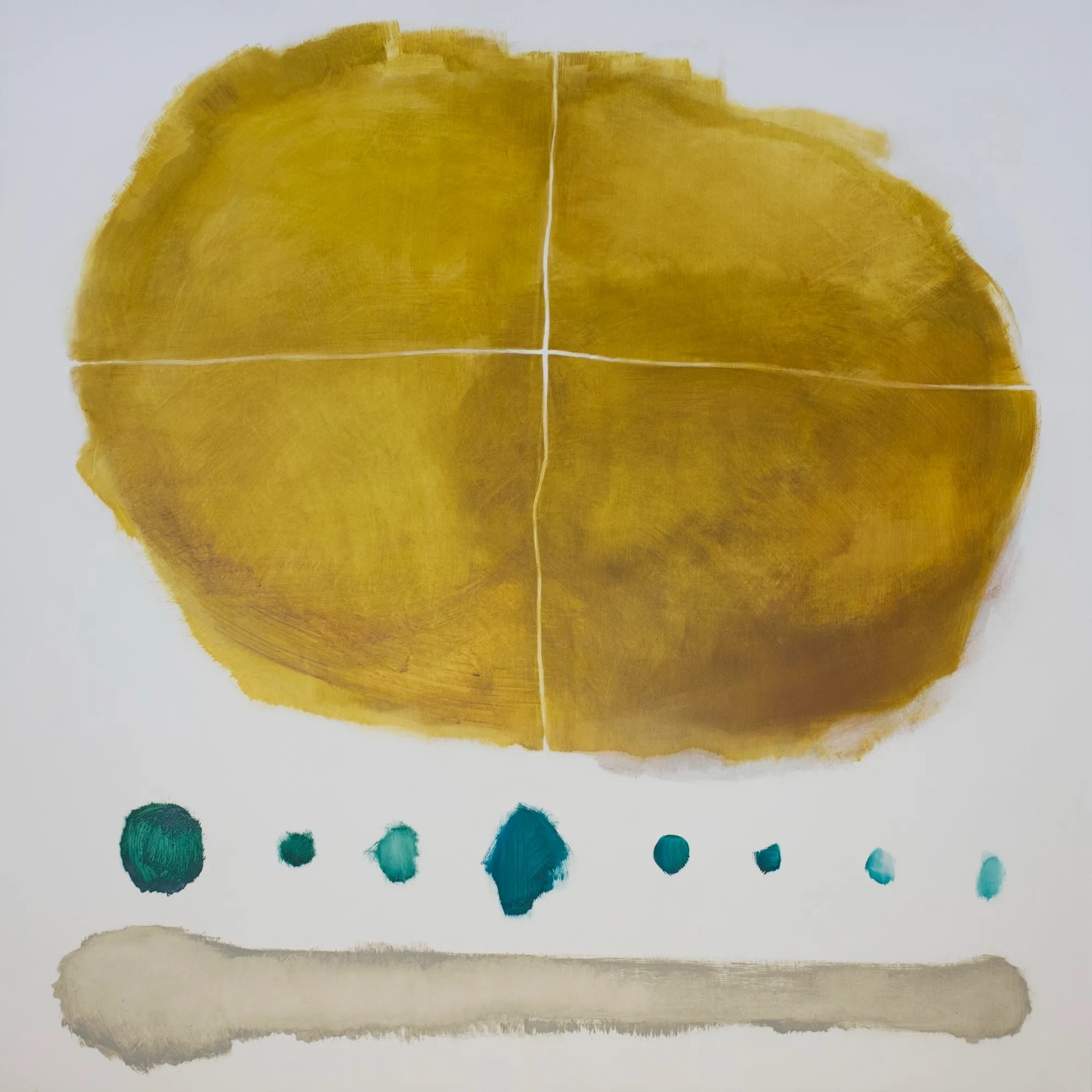 Bez tytułu, 2017, Akryl i olej na płótnie, 140 × 140 cm