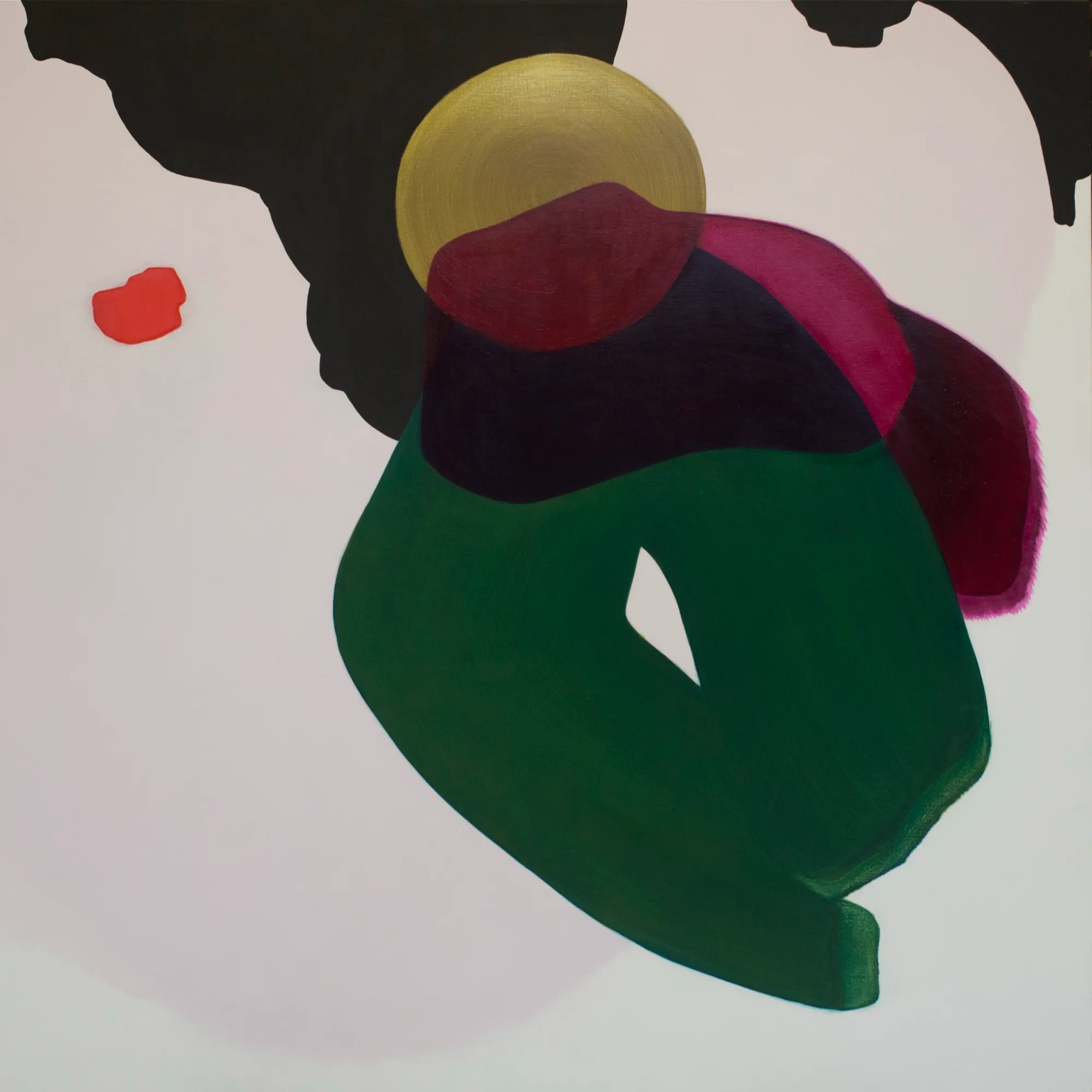 Bez tytułu, 2018, Akryl i olej na płótnie, 140 × 140 cm