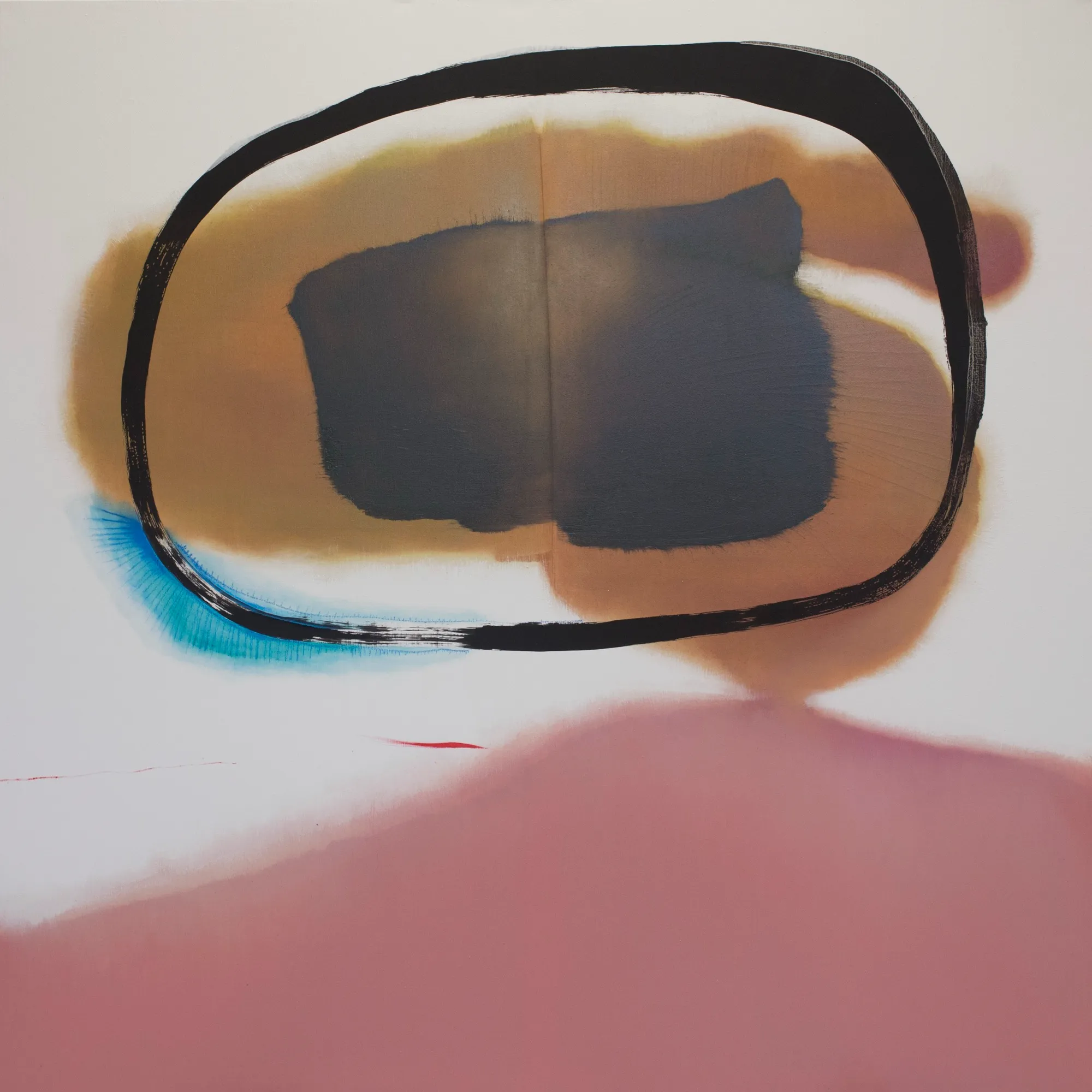 Bez tytułu, 2018, Akryl i olej na płótnie, 140 × 140 cm