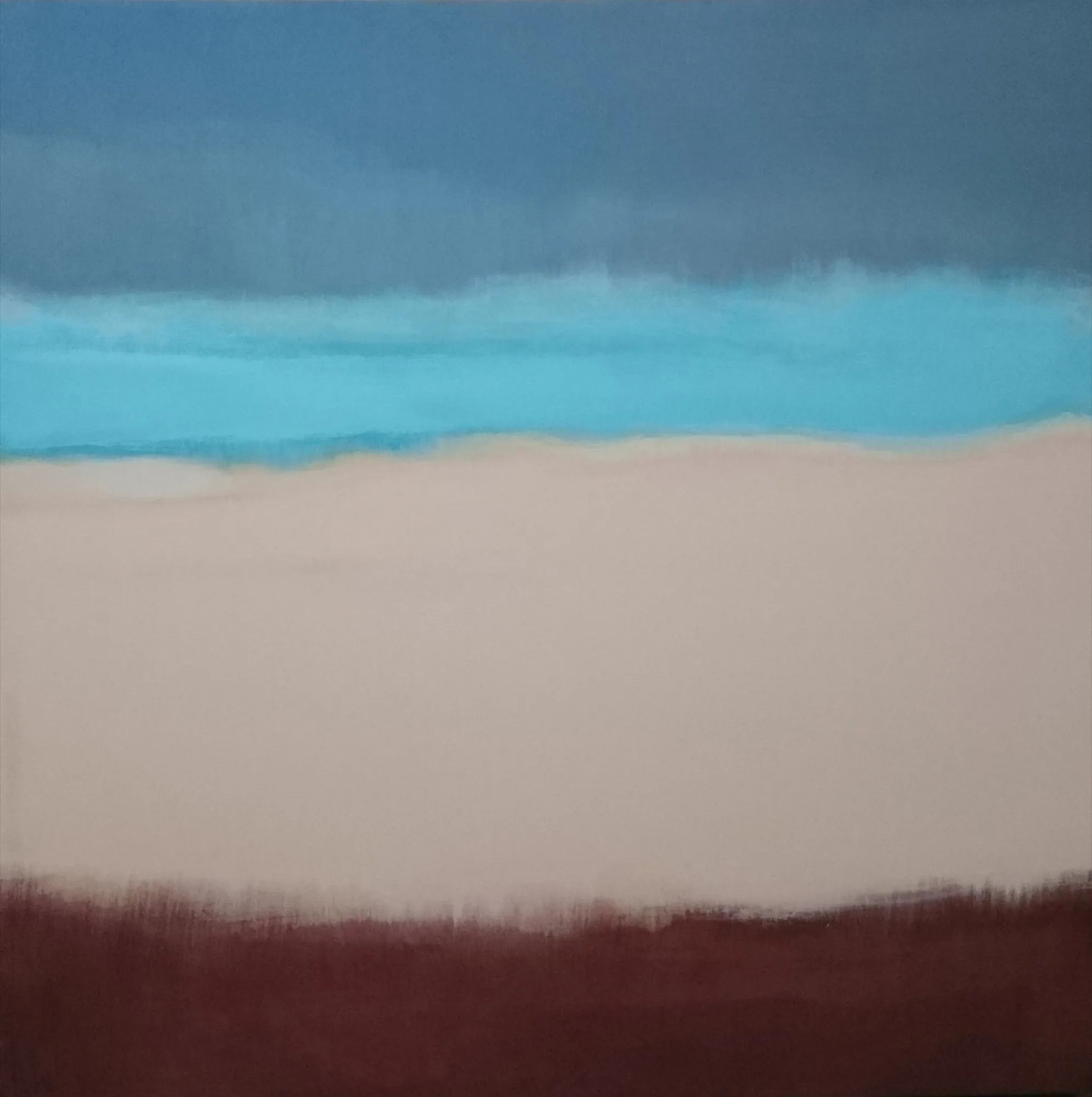 Bez tytułu, 2016, Akryl i olej na płótnie, 140 × 140 cm