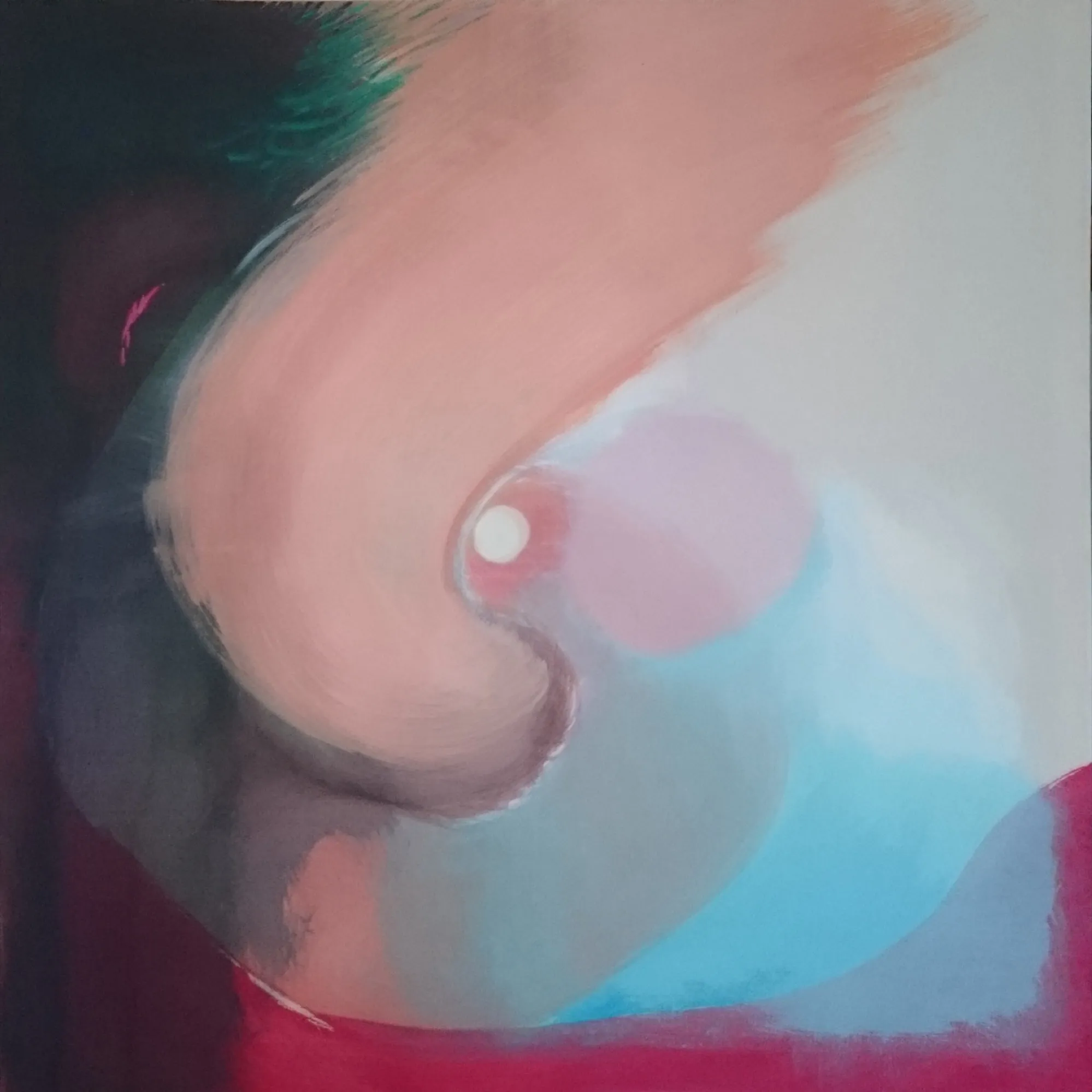 Bez tytułu, 2016, Akryl i olej na płótnie, 140 × 140 cm