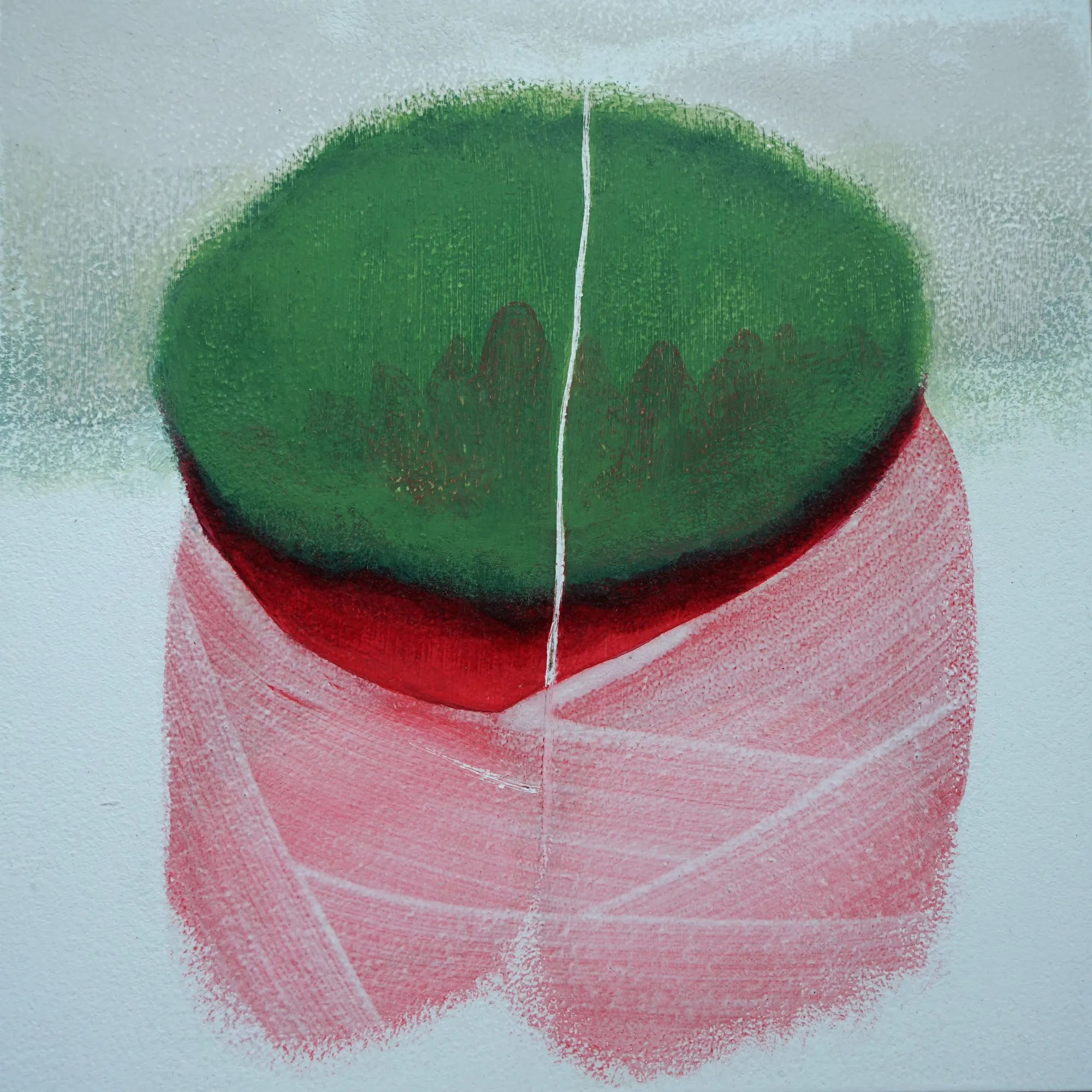 Szkic 13, 2018–2019, Akryl i olej na płycie, 19 × 19 cm