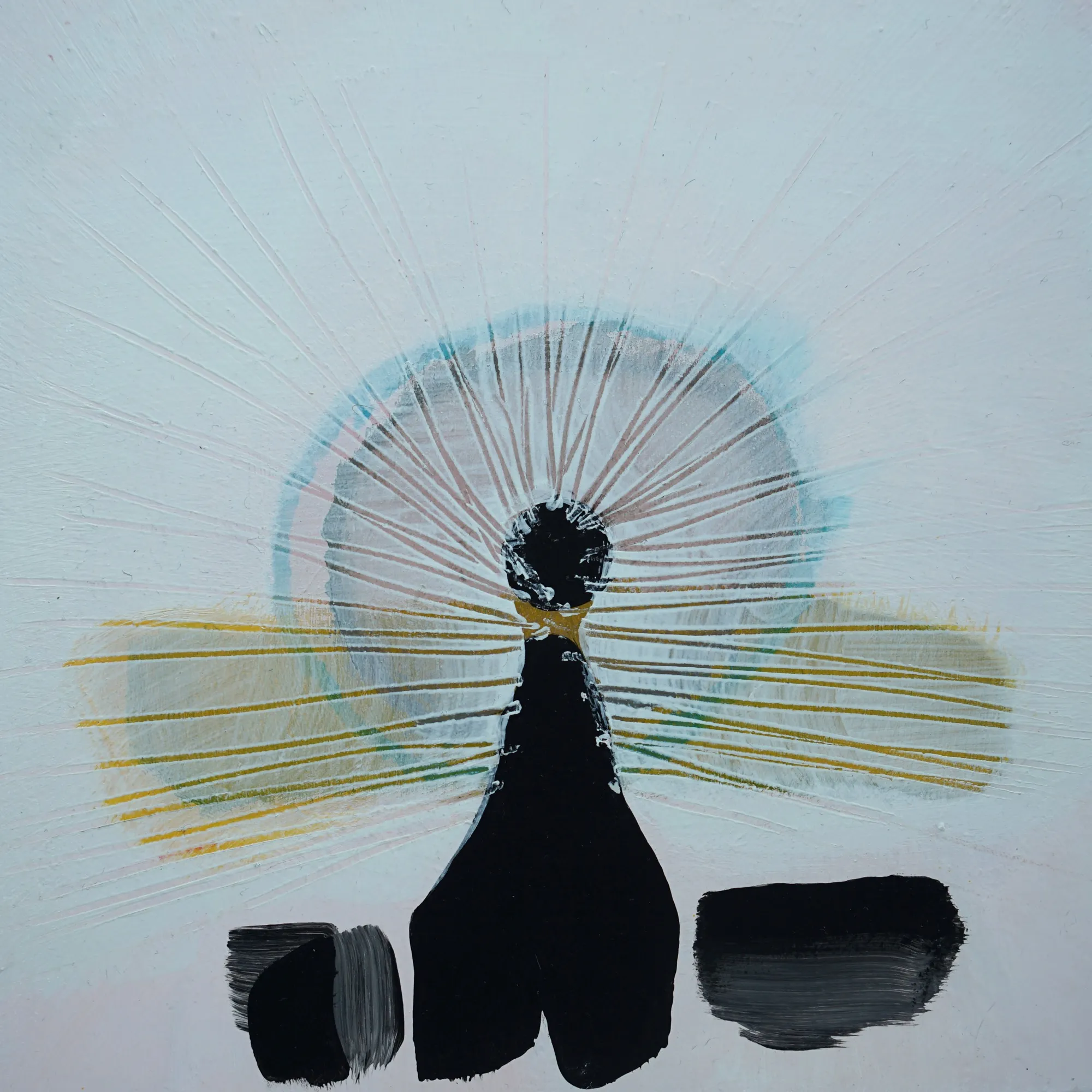 Szkic 10, 2018–2019, Akryl i olej na płycie, 19 × 19 cm