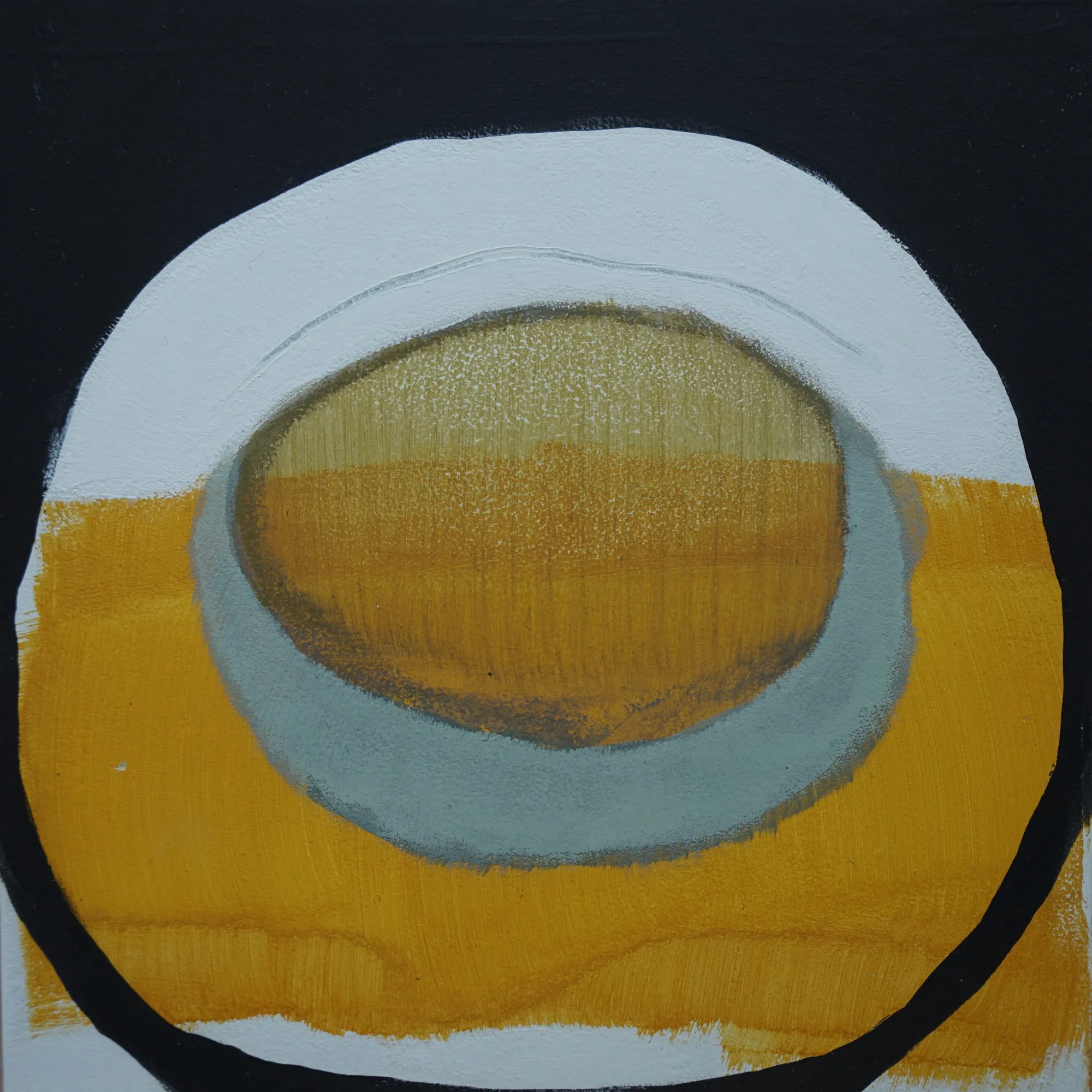 Szkic 04, 2018–2019, Akryl i olej na płycie, 19 × 19 cm