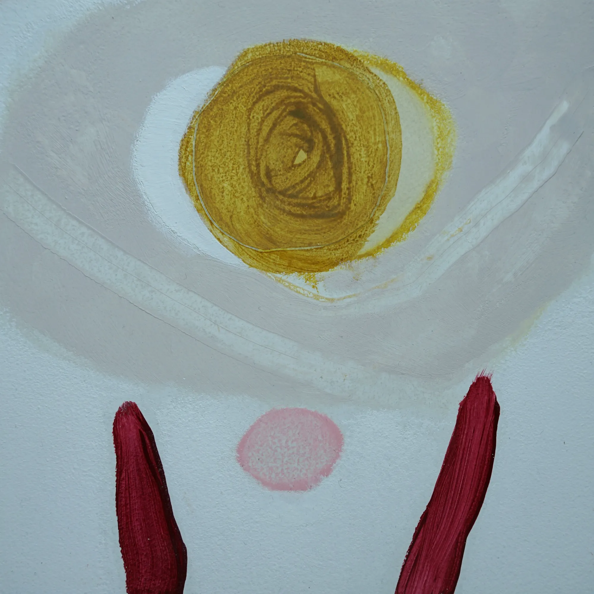 Szkic 11, 2018–2019, Akryl i olej na płycie, 19 × 19 cm