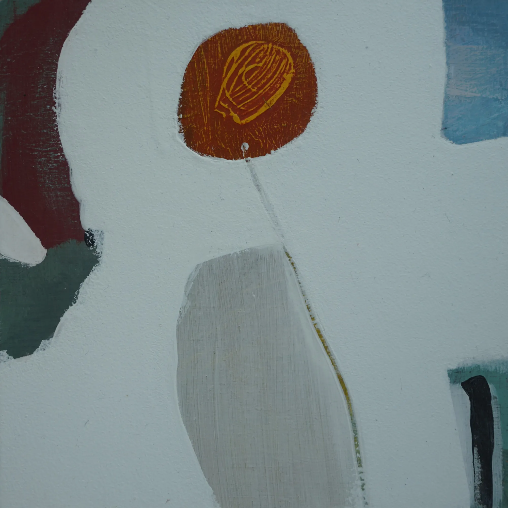 Szkic 03, 2018–2019, Akryl i olej na płycie, 19 × 19 cm
