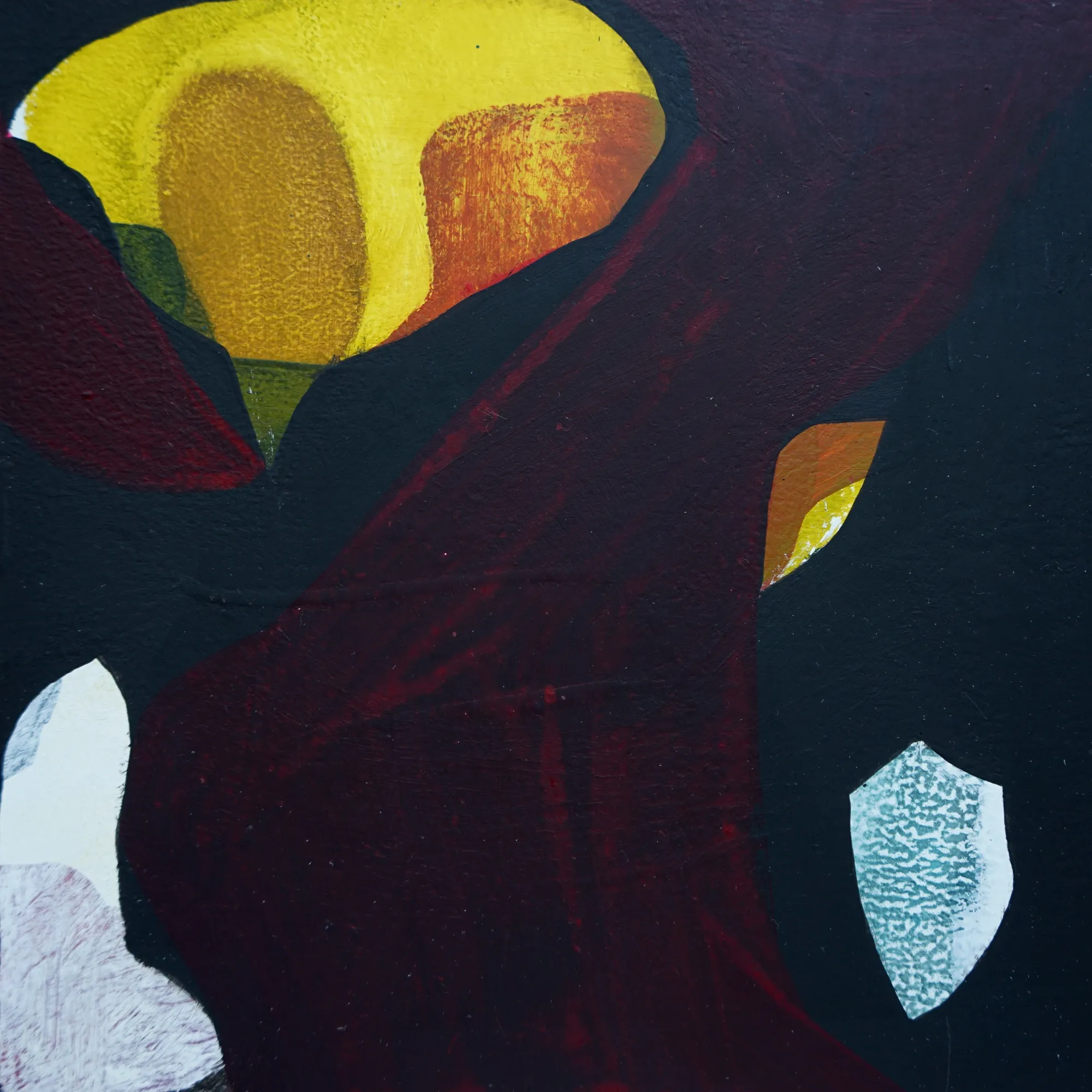 Szkic 05, 2018–2019, Akryl i olej na płycie, 19 × 19 cm