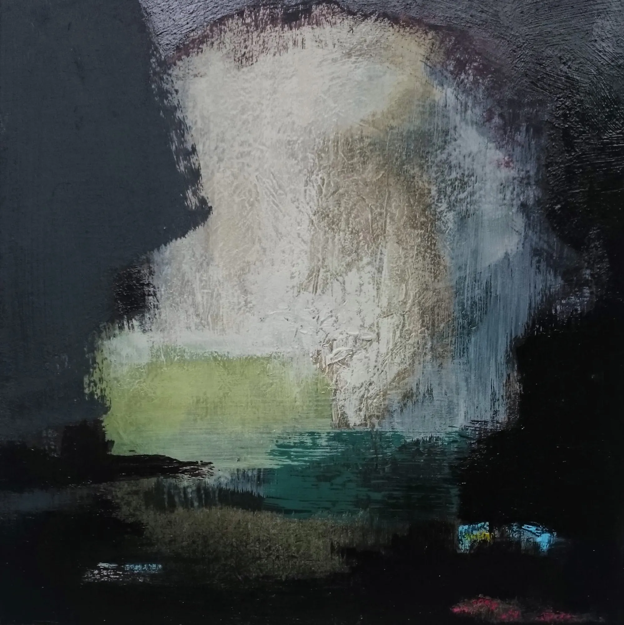 Szkic nr 21, 2016–2017, Akryl i olej na płycie, 19 × 19 cm