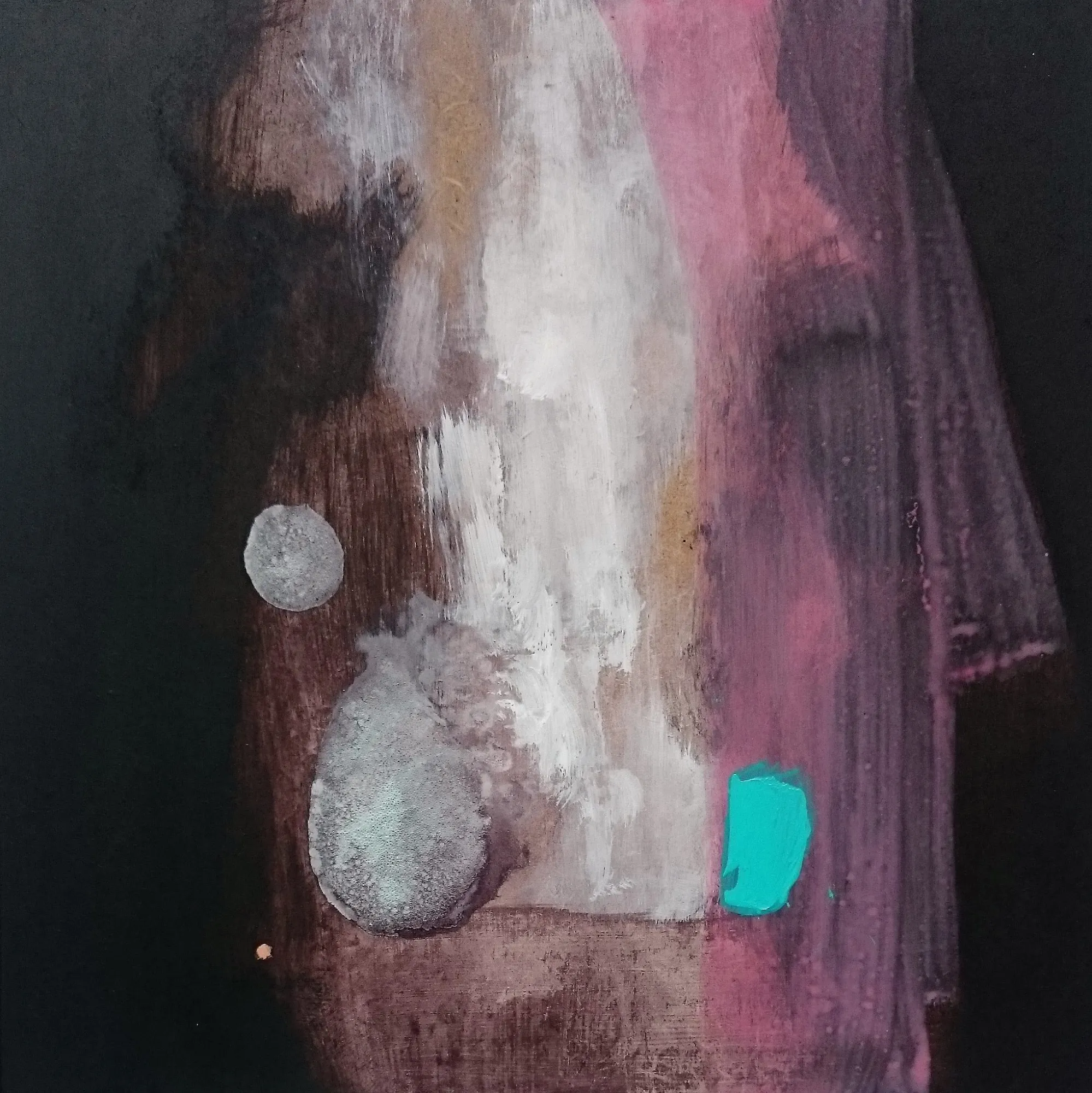 Szkic nr 22, 2016–2017, Akryl i olej na płycie, 19 × 19 cm