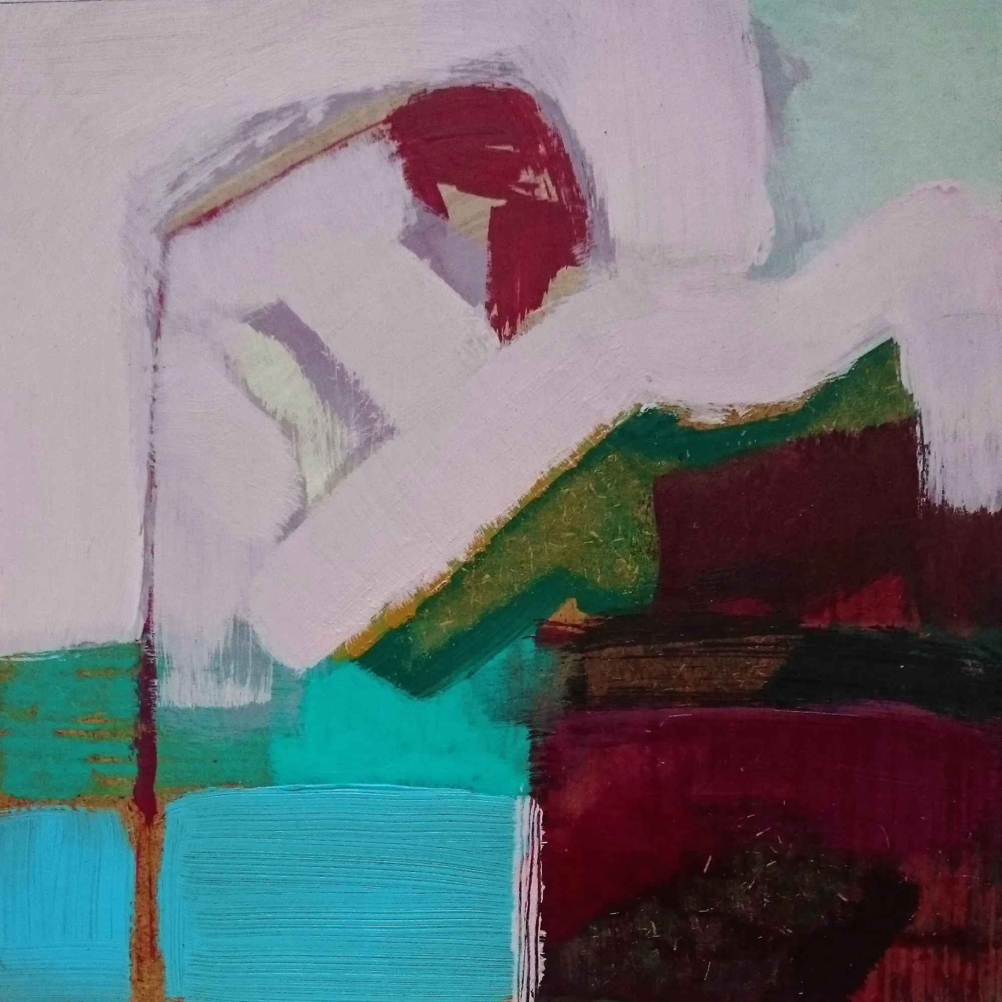 Szkic nr 23, 2016–2017, Akryl i olej na płycie, 19 × 19 cm