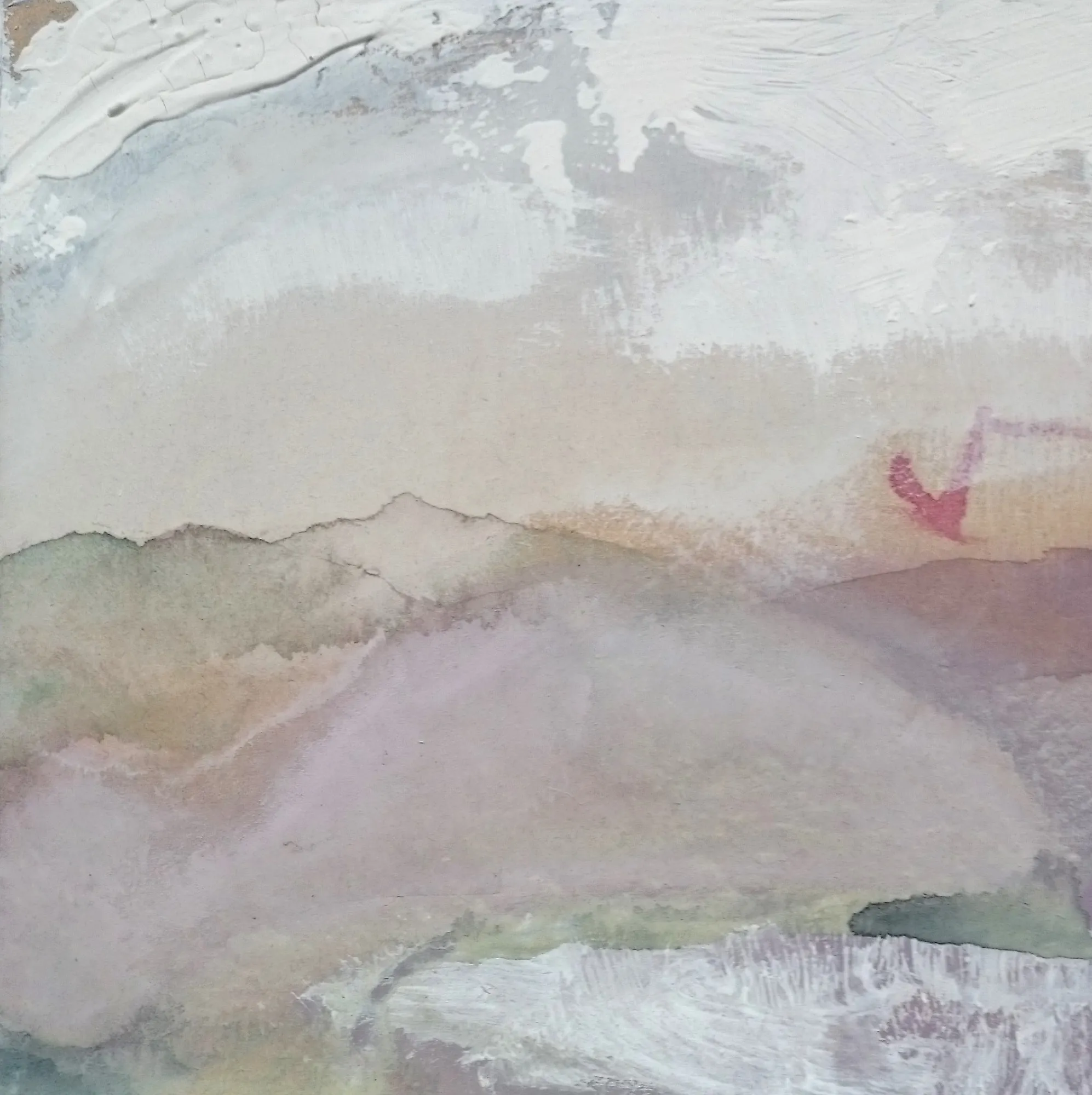 Szkic nr 25, 2016–2017, Akryl i olej na płycie, 19 × 19 cm