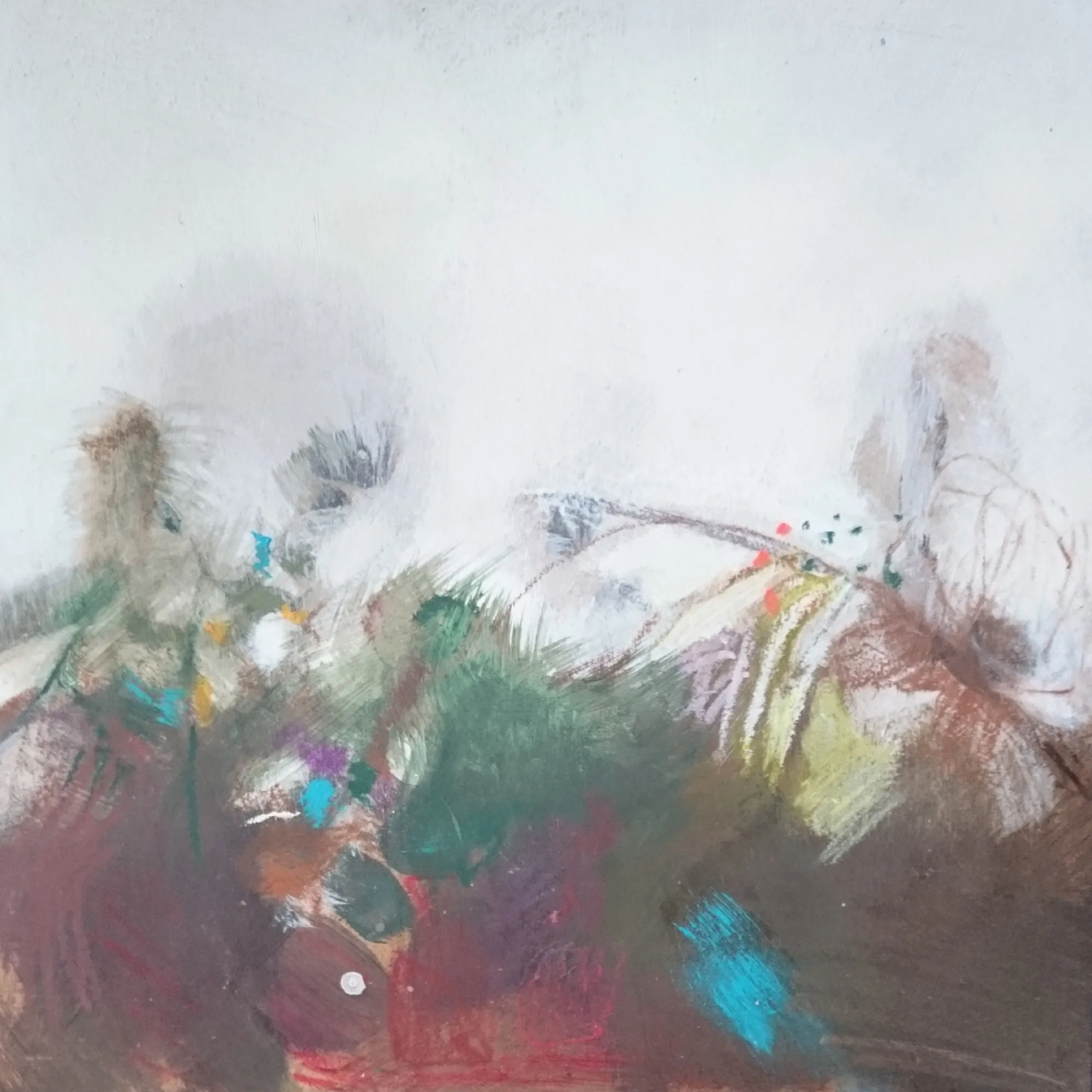 Szkic nr 30, 2015, Akryl i olej na płycie, 19 × 19 cm