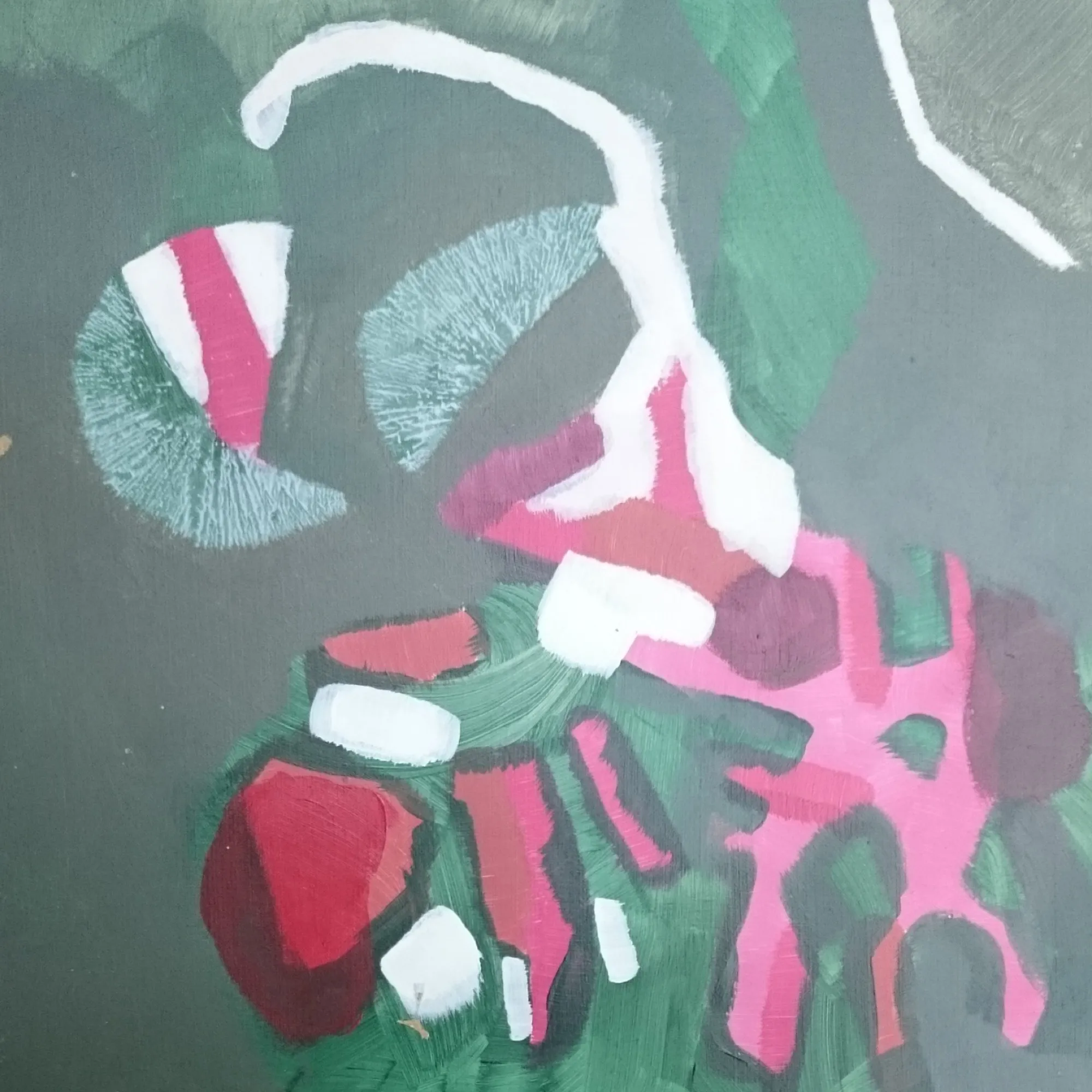 Szkic nr 45, 2015, Akryl i olej na płycie, 19 × 19 cm